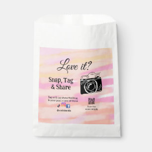 Bolsa De Papel etiqueta instantánea compartir medios cámara añadi