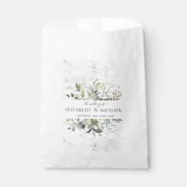 Bolsa De Papel Eucalipto Verde Azul Polvoriento Mármol Botánico