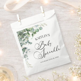 Bolsa De Papel Eucalipto Verde Sale Bebé Botánico Espolvoroso