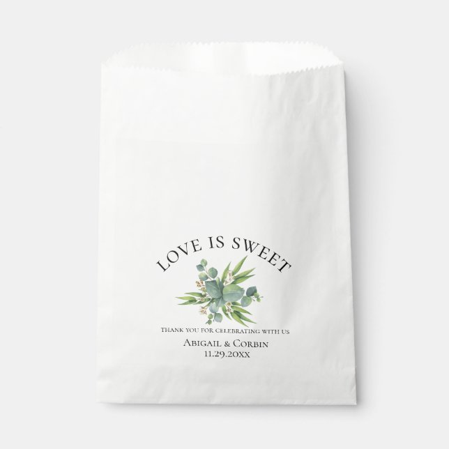 Bolsa De Papel Eucalyptus Bouquet Boda (Anverso)