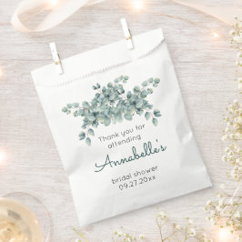 Bolsa De Papel Eucalyptus deja ducha nupcial Gracias