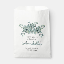 Bolsa De Papel Eucalyptus deja ducha nupcial Gracias