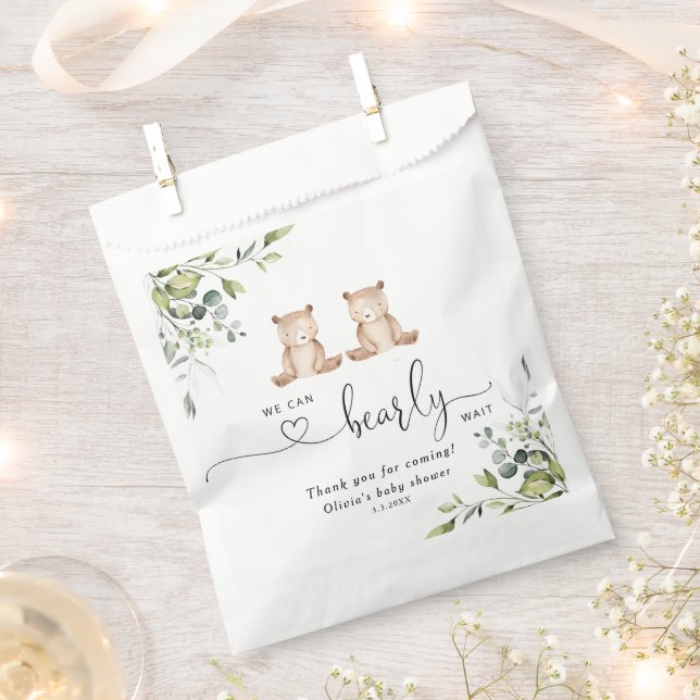 Bolsa De Papel Eucalyptus gemelos lleva una ducha de bebé (Cortado)