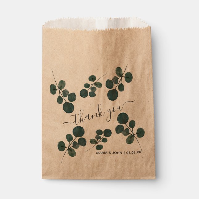 Bolsa De Papel Eucalyptus Green Gracias (Anverso)