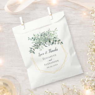 Bolsa De Papel Eucalyptus Greenery Boda Botánica Elegante