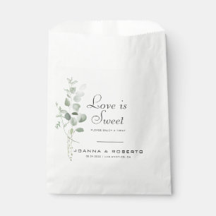 Bolsa De Papel Eucalyptus minimalista El amor es dulce Boda