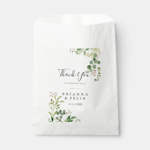 Bolsa De Papel Eucalyptus Simple Brown Floral Gracias Boda