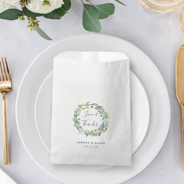 Bolsa De Papel Eucalyptus Wreath Boda Gracias (Subido por el creador)