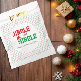 Bolsa De Papel Evento Boda de Navidades Jingle y Mingle