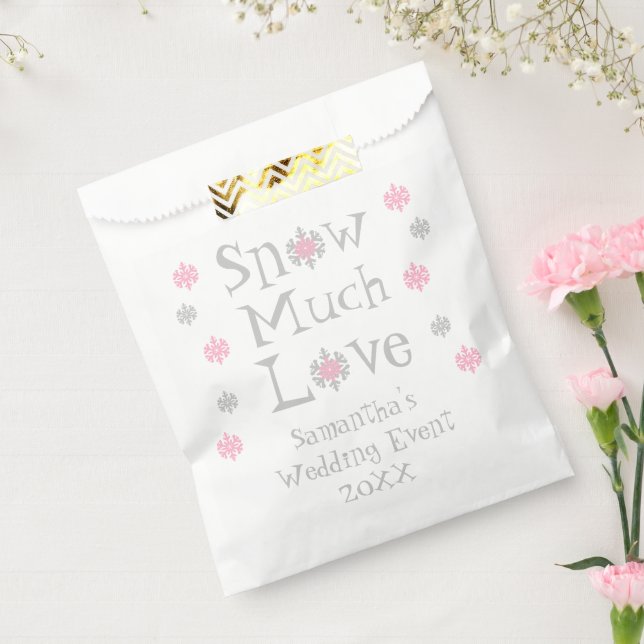 Bolsa De Papel Evento de Boda Mucho Amor de Nieve (Sellado)