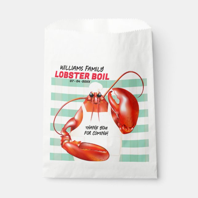 Bolsa De Papel Evento de Lobster Chef Seafood (Anverso)
