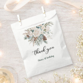 Bolsa De Papel Evergreen Winter First Birthday Gracias