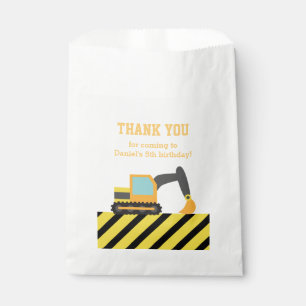 Bolsa De Papel Excavadora Naranja Fiesta Cumpleaños Infantil Cons