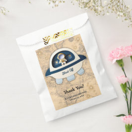 Bolsa De Papel ¡Explosión! Baby Shower de astronauta vintage mode