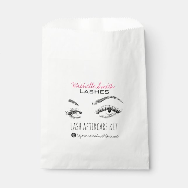 Bolsa De Papel Extensión de pestañas Láceas Lágrimas de la ceja L (Anverso)