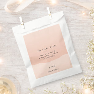 Bolsa De Papel Fácil Boda colorido de Rubor Minimalista