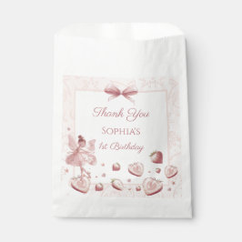 Bolsa De Papel Fairy Chica Strawberry Berry Happy Birday