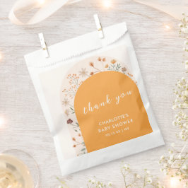 Bolsa De Papel Fall Boho Wildflower Arch Baby Shower Gracias