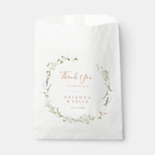 Bolsa De Papel Fall Garden Wildflower Gracias Boda