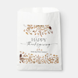 Bolsa De Papel Fall Leaves Thanksgiving Dinner Favor Bags