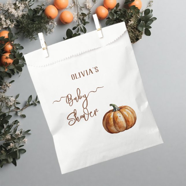 Bolsa De Papel Fall Little Pumpkin Baby Shower (Subido por el creador)