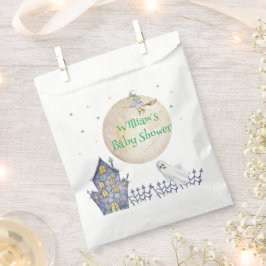 Bolsa De Papel Fall Moon Witch Spooky House Baby Shower