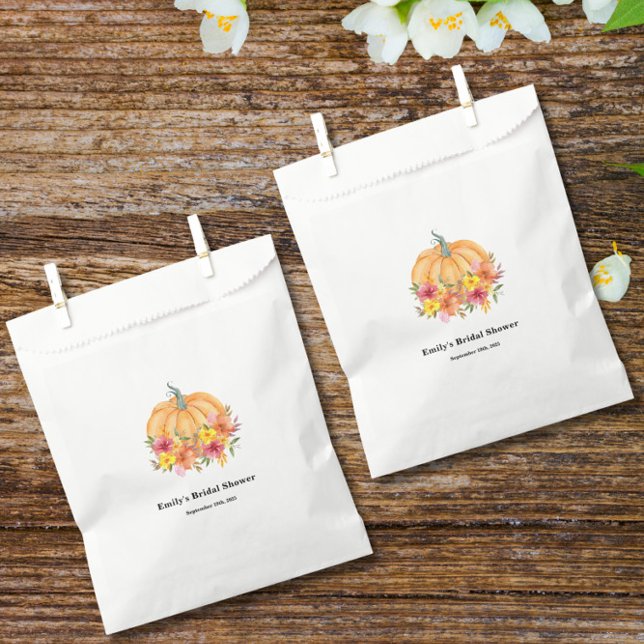 Bolsa De Papel Fall Pumpkin Bridal Shower  (Subido por el creador)