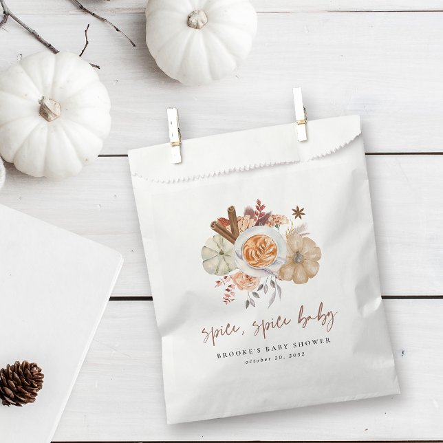 Bolsa De Papel Fall Pumpkin Spice Baby Shower (Subido por el creador)