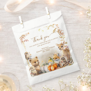 Bolsa De Papel Fall Woodland Little Pumpkin Baby Shower