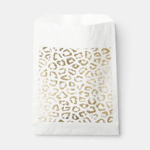 Bolsa De Papel Falso estampado de animales blanco femenino del