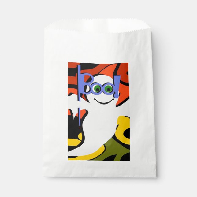 Bolsa De Papel Fantasma de Halloween (Anverso)