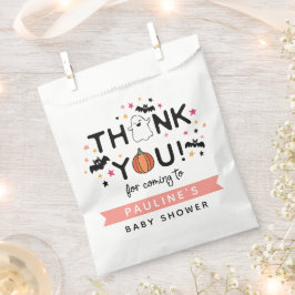 Bolsa De Papel Fantasma Fantasma Rosa Halloween Baby Shower Graci