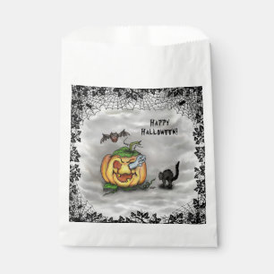 Bolsa De Papel Fantasma, Gato, Bat y Calabaza, ¡Feliz Halloween!