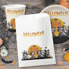 Bolsa De Papel Fantasma Ghost Black Strin Halloween Kittens