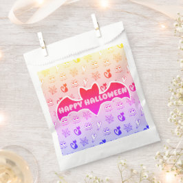 Bolsa De Papel Fantasma, telarañas y el arcoiris de gatos negros