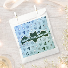 Bolsa De Papel Fantasma, telarañas y gatos negros azul