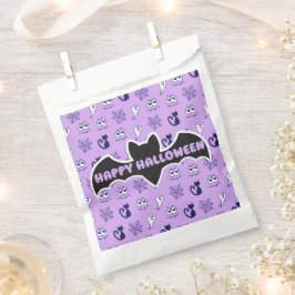 Bolsa De Papel Fantasma, telarañas y morado de gatos negros