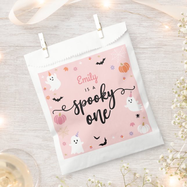Bolsa De Papel Fantasma Un Halloween Tía Fantasma Primer cumpleañ (Cortado)