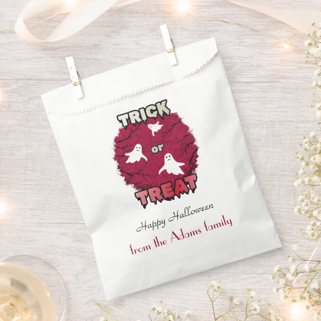 Bolsa De Papel fantasmas de Halloween (Cortado)