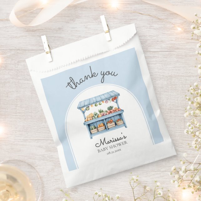 Bolsa De Papel Farmers Market Boy Baby Shower (Cortado)