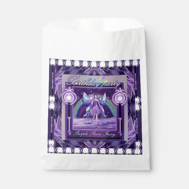 Bolsa De Papel Faro morado de lluvia (Anverso)