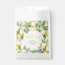 Bolsa De Papel Favor Bag Lemon cumpleaños citru.