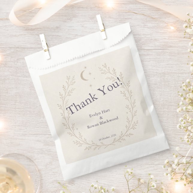 Bolsa De Papel Favor Celestial de Boda (Cortado)