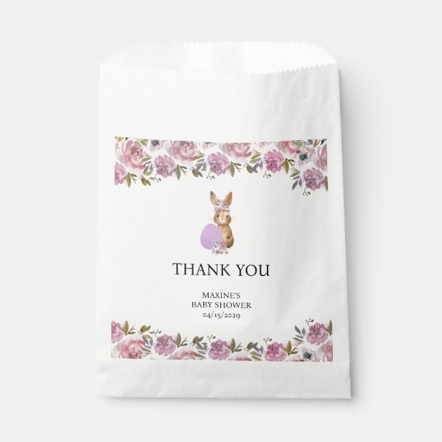 Bolsa De Papel Favor de baby shower de Pascua (Anverso)