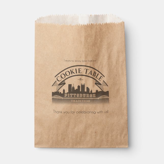 Bolsa De Papel Favor de las bolsas (Anverso)