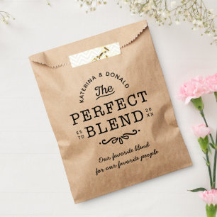 Bolsa De Papel Favor de Mezcla Perfecta Kraft Rústico Vintage