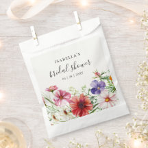 Favor moderno de lluvia de novia floral