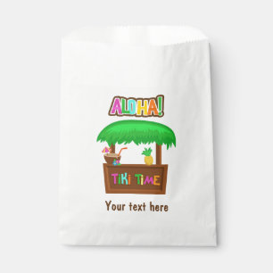 Bolsa De Papel Favor para invitados de fiesta hawaiana para niños