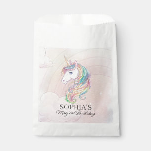 Bolsa De Papel favores de unicornio por fiesta de cumpleaños