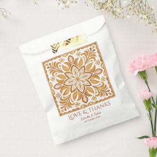 Bolsa De Papel Favoritos de boda mexicanos vintage de Talavera te